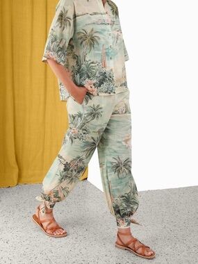 NWOT Zimmermann Harem Balloon Hawaii Print Pants